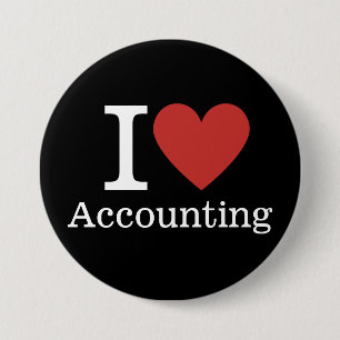 I ❤️ Love Accounting PIN Button - Accounting Dept.