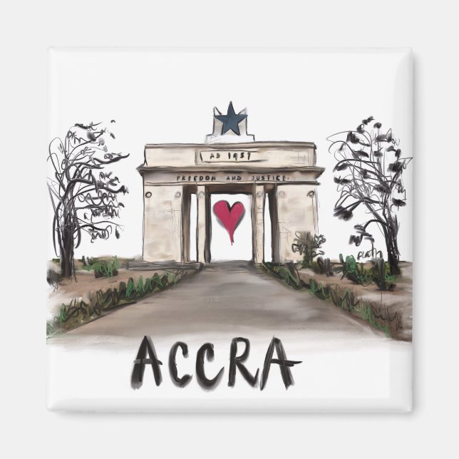 I love Accra Magnet (Front)