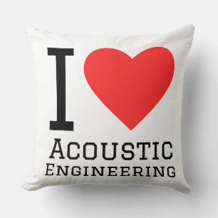 I love acoustic engineering  throw pillow