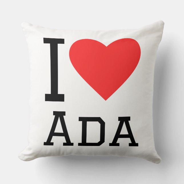 I love ada throw pillow (Front)