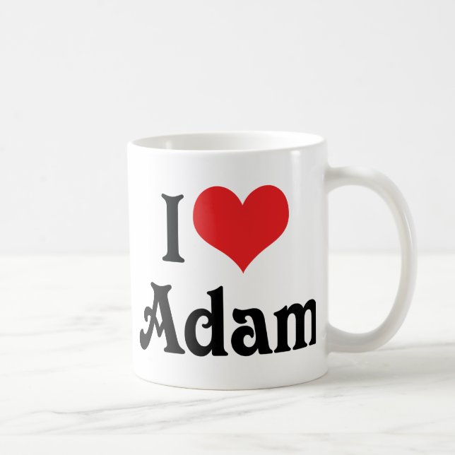 I Love Adam Coffee Mug (Right)