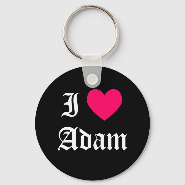 I Love Adam Keychain (Front)