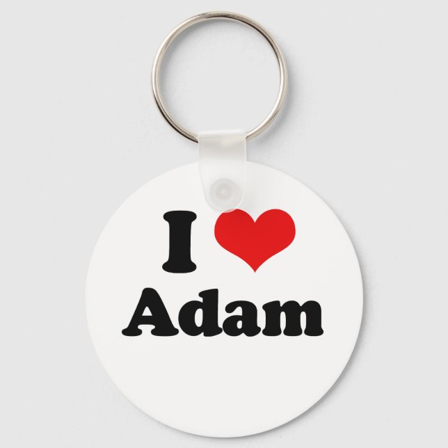I Love Adam   Keychain (Front)