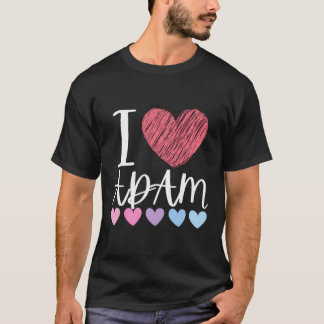I Love Adam Personalized Name Cool Birthday Party T-Shirt