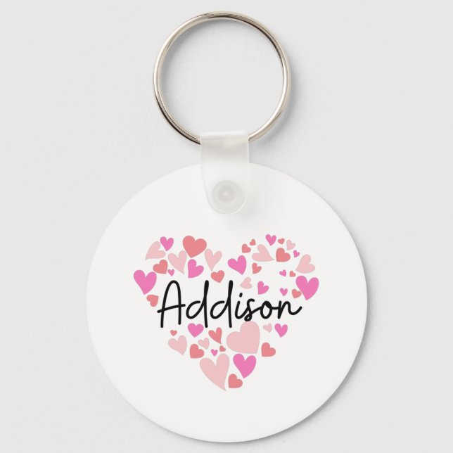I love Addison Keychain (Front)