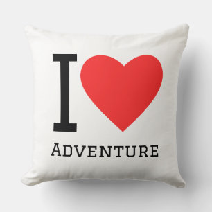 I love adventure throw pillow