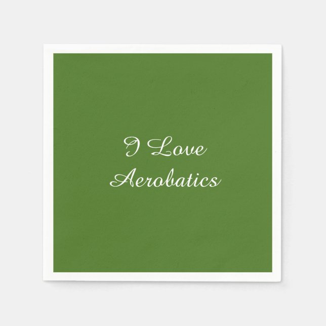 I Love Aerobatics Napkin (Front)