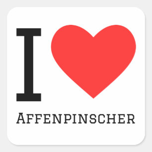 I love Affenpinscher  Square Sticker