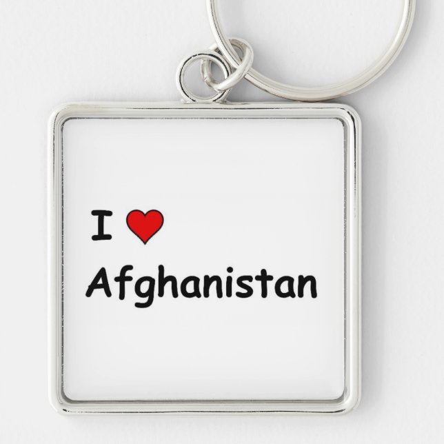 I Love Afghanistan Keychain (Front)