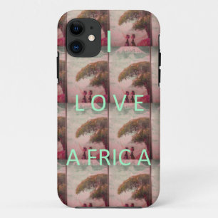 I Love Africa – Cultural Landscape Pattern iPhone 11 Case