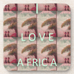 I Love Africa – Cultural Landscape Pattern Coaster