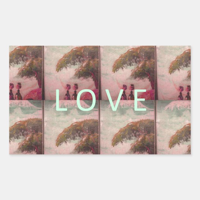 I Love Africa – Cultural Landscape Pattern Sticker (Front)