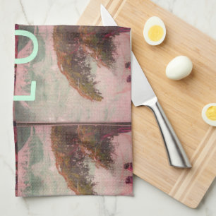 I Love Africa  Kilimanjaro Mountain  Kitchen Towel