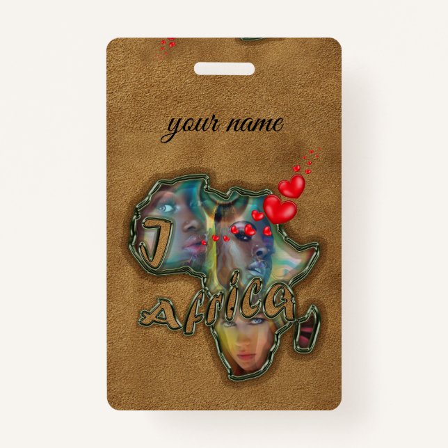 I love Africa Messenger Bag Badge (Front)