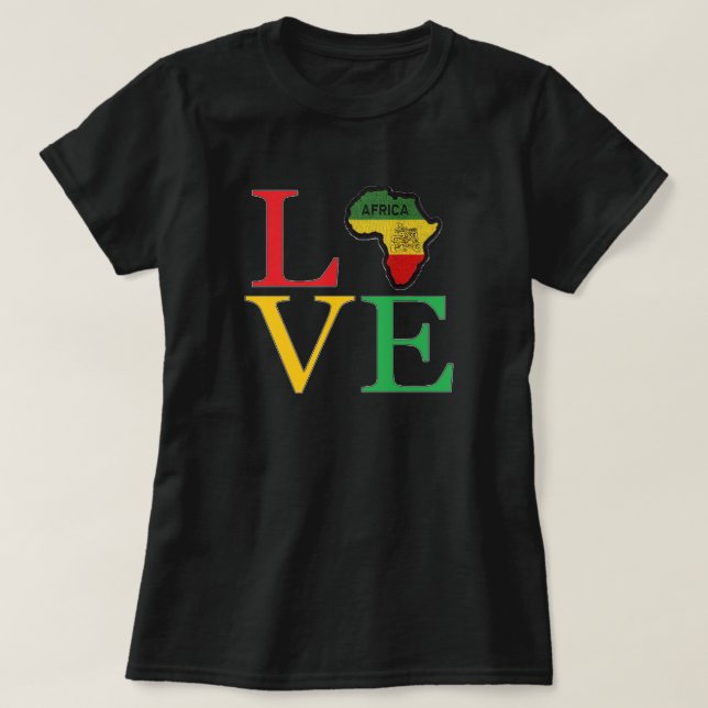 I Love Africa T-Shirt (Design Front)