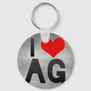 I Love AG Keychain