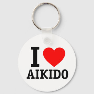 I Love Aikido Keychain
