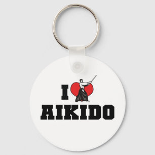 I Love Aikido Keychain