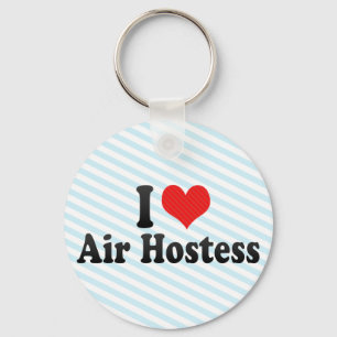 I Love Air Hostess Keychain