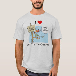 I Love Air Traffic Control Cartoon Shirt