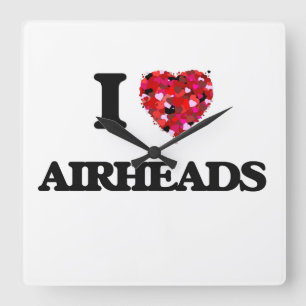 I love Airheads Square Wall Clock