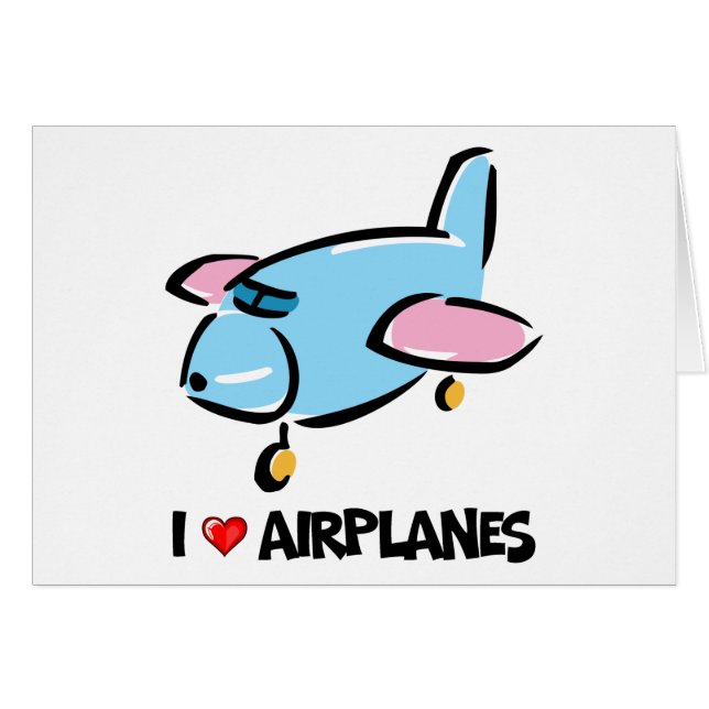 I Love Airplanes (Front Horizontal)