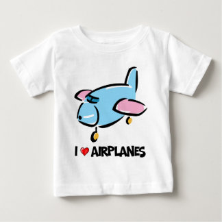 I Love Airplanes Baby T-Shirt