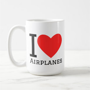 I love airplanes coffee mug