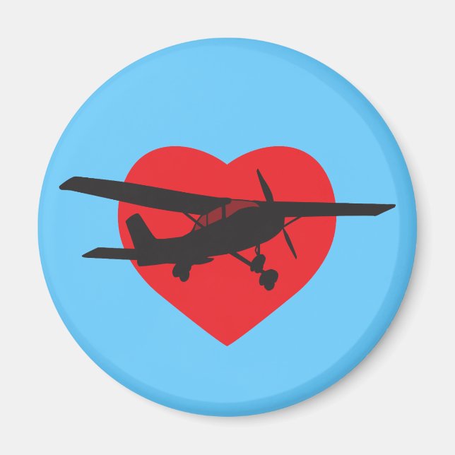 I Love Airplanes Magnet (Front)