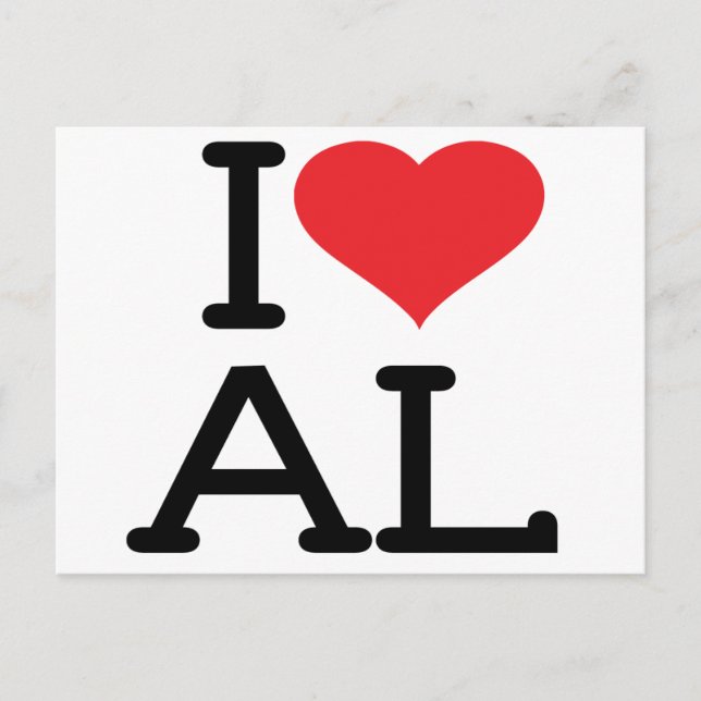 I Love AL (Postcard) Postcard (Front)
