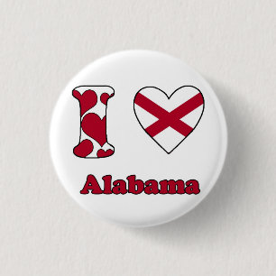 I love Alabama 1 Inch Round Button