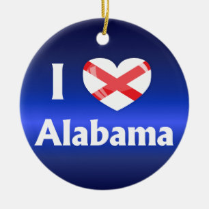 I love Alabama Ceramic Ornament