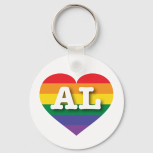 I love Alabama - Gay Pride Keychain