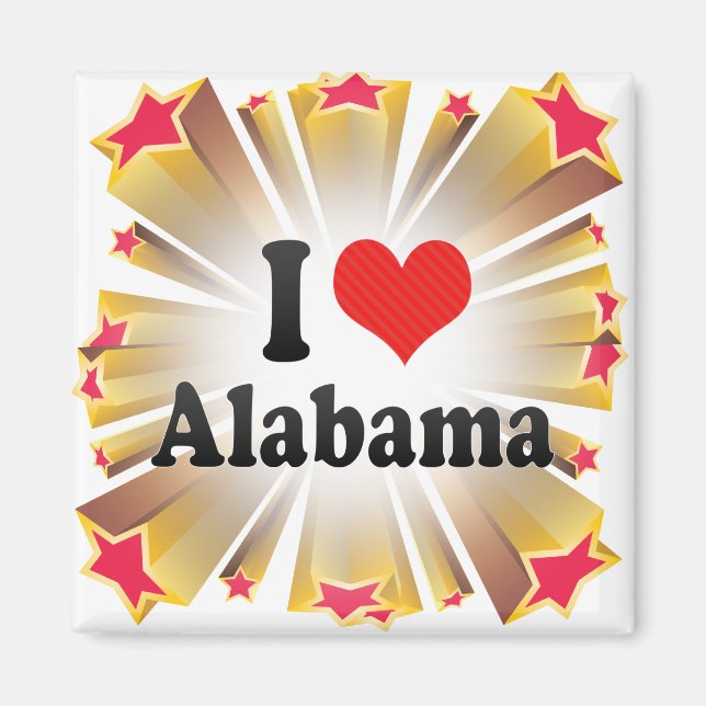 I Love  Alabama Magnet (Front)