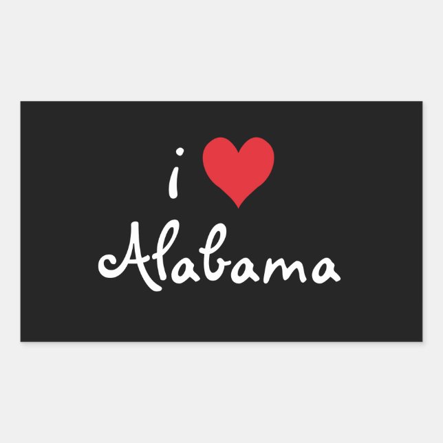I Love Alabama Sticker (Front)