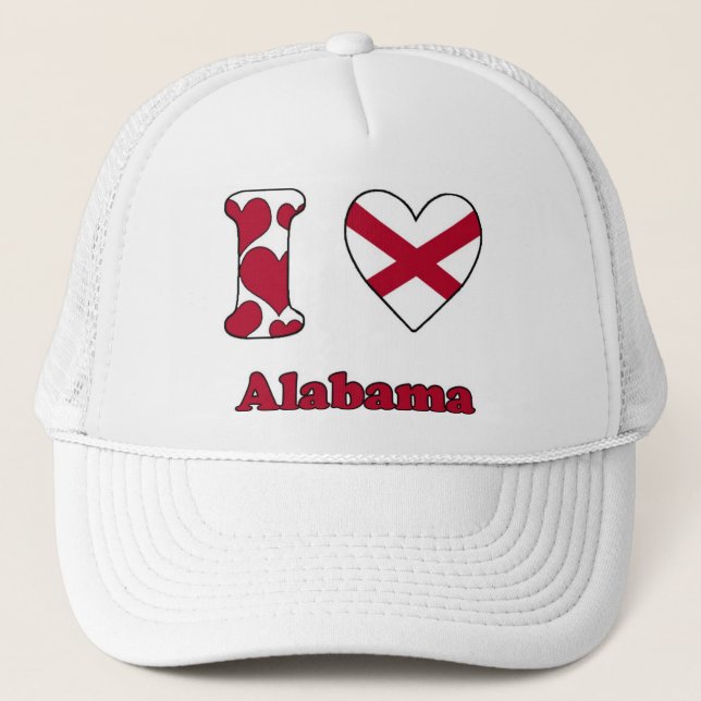 I love Alabama Trucker Hat (Front)