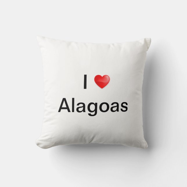 I love Alagoas Throw Pillow (Front)