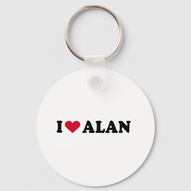 I LOVE ALAN KEYCHAIN (Front)