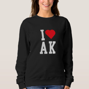I Love Alaska  AK  Throwback  Classic Sweatshirt