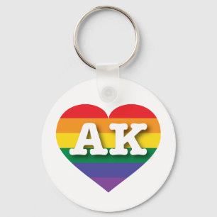 I love Alaska - Gay Pride Keychain