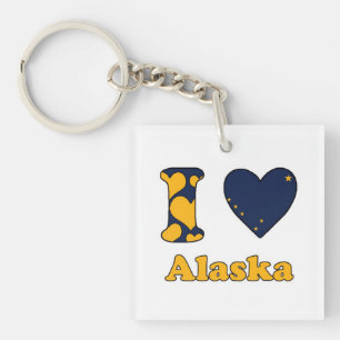 I love Alaska Keychain