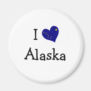 I Love Alaska Magnet