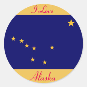 I Love Alaska Sticker