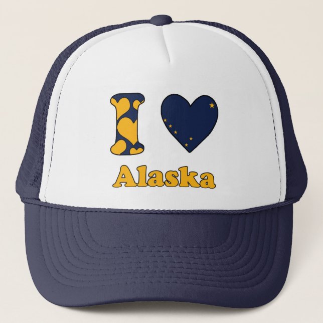 I love Alaska Trucker Hat (Front)