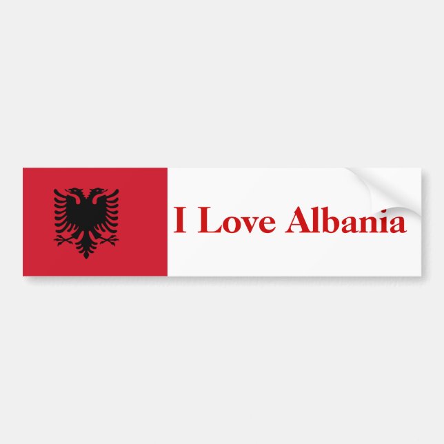 I Love Albania Bumper Sticker (Front)