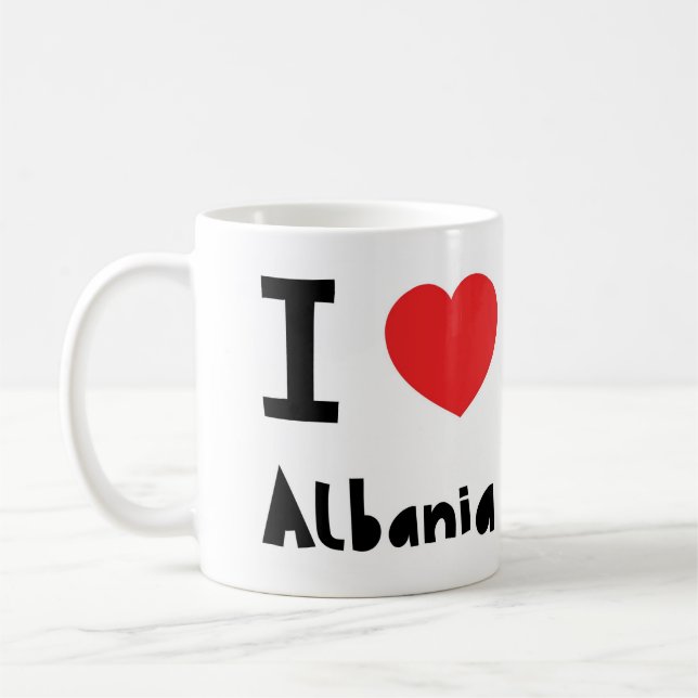 I love Albania Coffee Mug (Left)