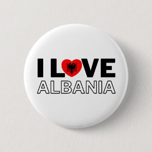 I LOVE ALBANIA - For real Albanians! 2 Inch Round Button