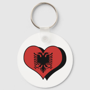I Love Albania Keychain