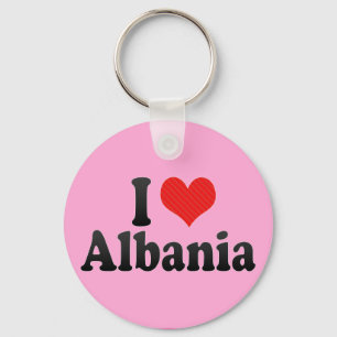 I Love Albania Keychain