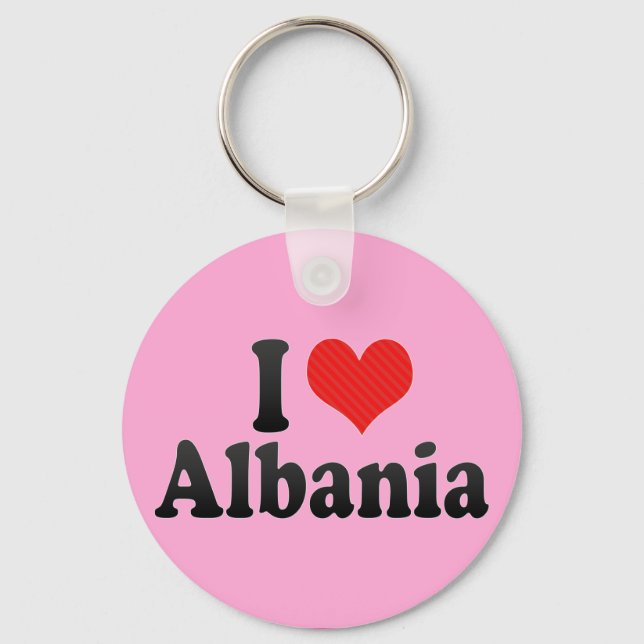 I Love Albania Keychain (Front)